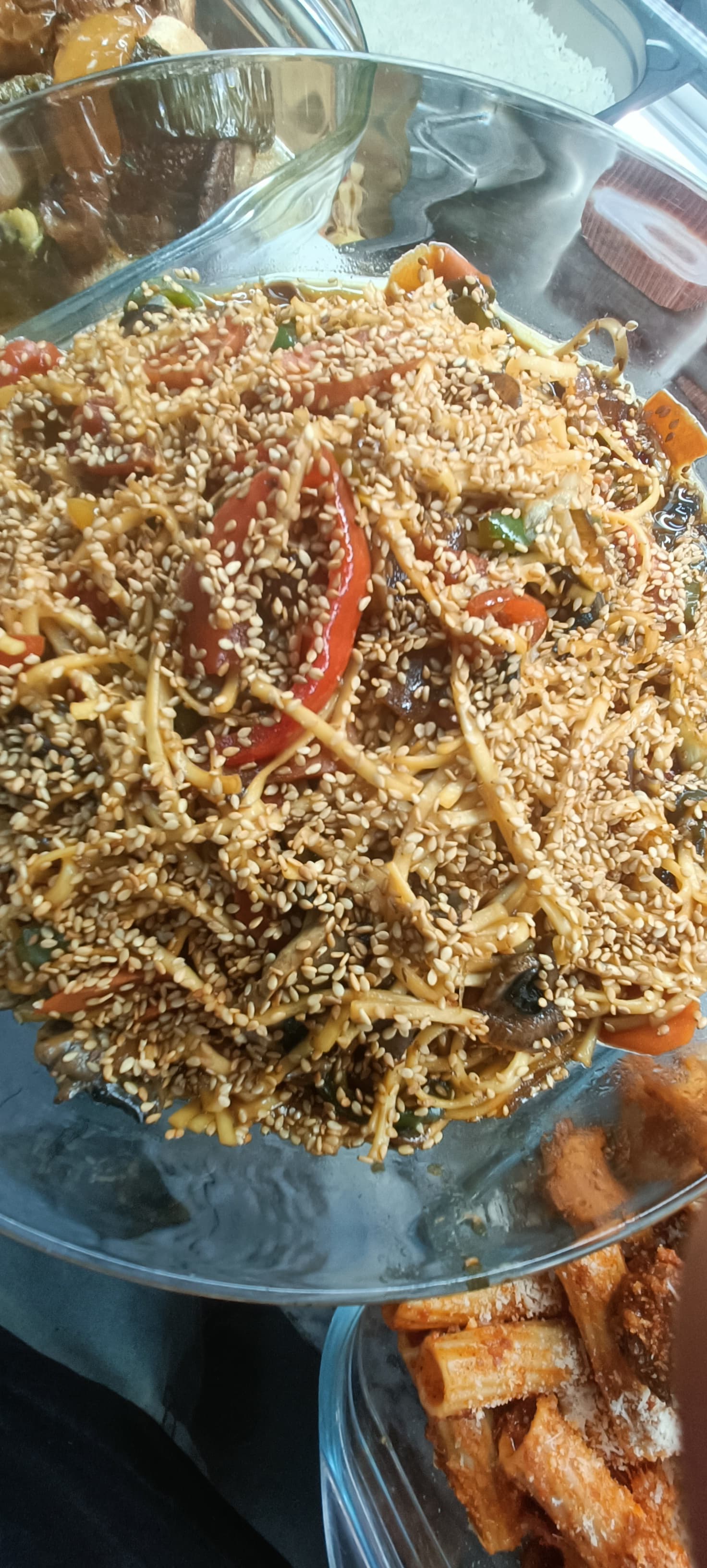 Tagliatelle with sautéed vegetables